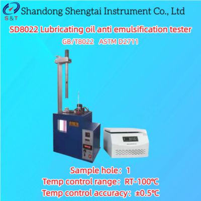 1 Hole Lubricating Oil Anti Emulsification Tester RT-100℃ Timing 0 - 99min ASTM D2711