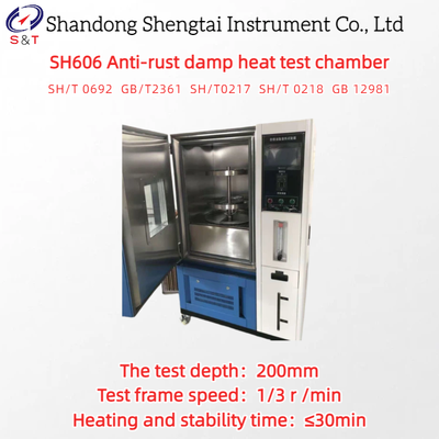 Anti-Rust Damp Heat Test Chamber RT ～ 80℃ Dual PT100 Sensor Test Water Depth 200mm SH/T 0692