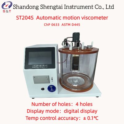 4 Holes Automatic Motion Viscometer Temp RT ～ 100℃ Timing 0.05s ～ 59min59.59s ASTM D445