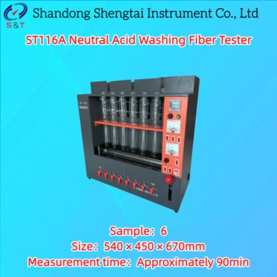 Neutral Acid Washing Fiber Tester Van Soest Method 6 Samples Measure 90min ST116A