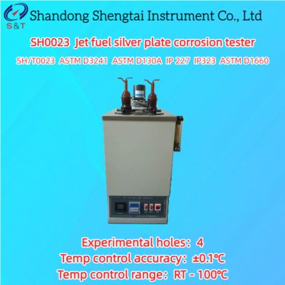 জেট ফুয়েল সিলভার প্লেট ক্ষয় পরীক্ষক ৪ ছিদ্র PT100 সেন্সর RT - 100℃ ASTM D3241