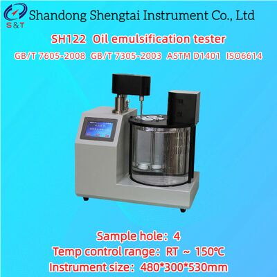 4 ছিদ্র তেল ইমালসিফিকেশন টেস্টার RT ～ 150℃ সময় 0 ～ 99 মিনিট PT100 সেন্সর ASTM D1401