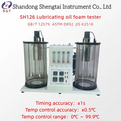 বদ্ধ গিয়ার তেল ফেনা পরীক্ষক 0℃ ～ 99.9℃ প্রবাহ 16 ～ 160ml/মিনিট সময় ±1s ASTM D892