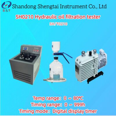 হাইড্রোলিক তেল পরিস্রাবণ পরীক্ষক 0 ～ 80℃ সময় নির্ধারণ 0 ～ 999h PT100 সেন্সর SH/T 0210