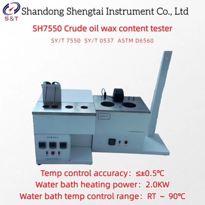 ৪ হোল অপরিশোধিত তেল মোমের পরিমাণ পরীক্ষক জল স্নান RT ~ ৯০°C LED ডিজিটাল ডিসপ্লে ASTM D6560