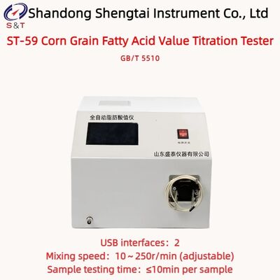 কর্ন গ্রিন ফ্যাটি অ্যাসিড ভ্যালু টাইট্রেশন টেস্টার 0 - 300mg KOH/100g ডুয়াল ইউএসবি পোর্ট GB/T 5510