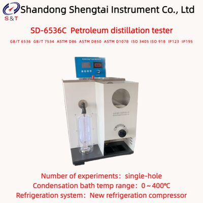 Diesel Fuel Manual Distillation Tester 0～400℃ Single-Hole 5.5L Bath ASTM D86